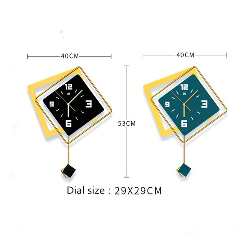 3D Nordic square Swing Wall Cl - Luxury Lifestyle Watches 评论和价格