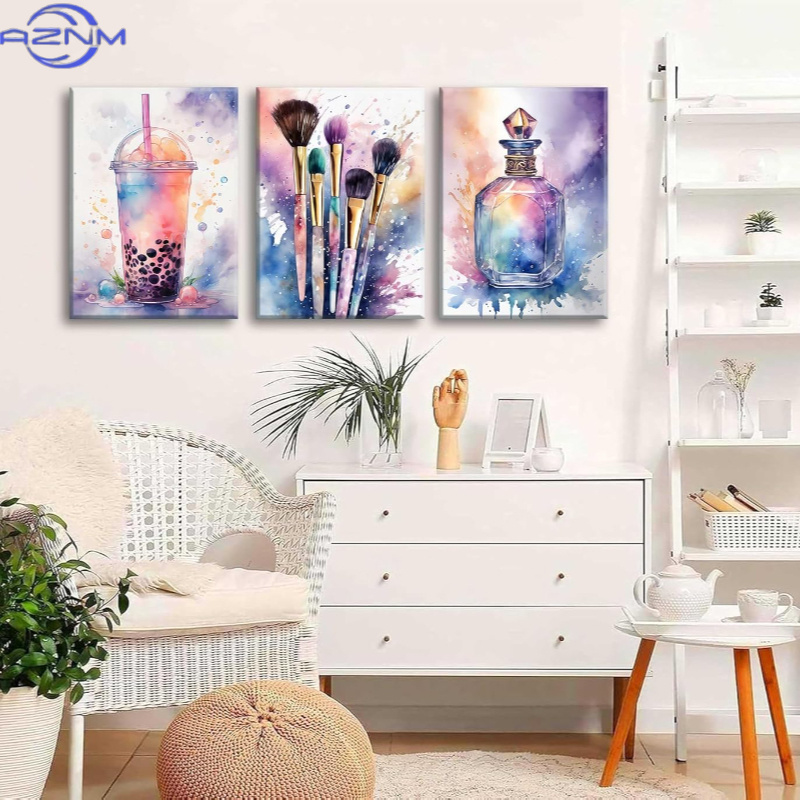 3pcs Luxury Watercolor Sweet E - Luxury Lifestyle Picture 评论和价格