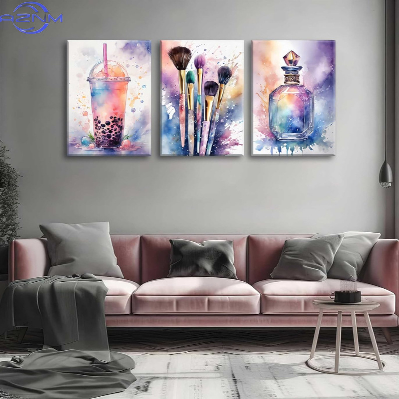 3pcs Luxury Watercolor Sweet E - Luxury Lifestyle Picture 评论和价格