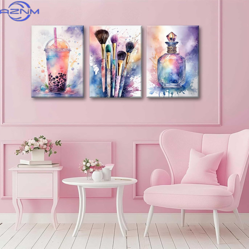 3pcs Luxury Watercolor Sweet E - Luxury Lifestyle Picture 评论和价格